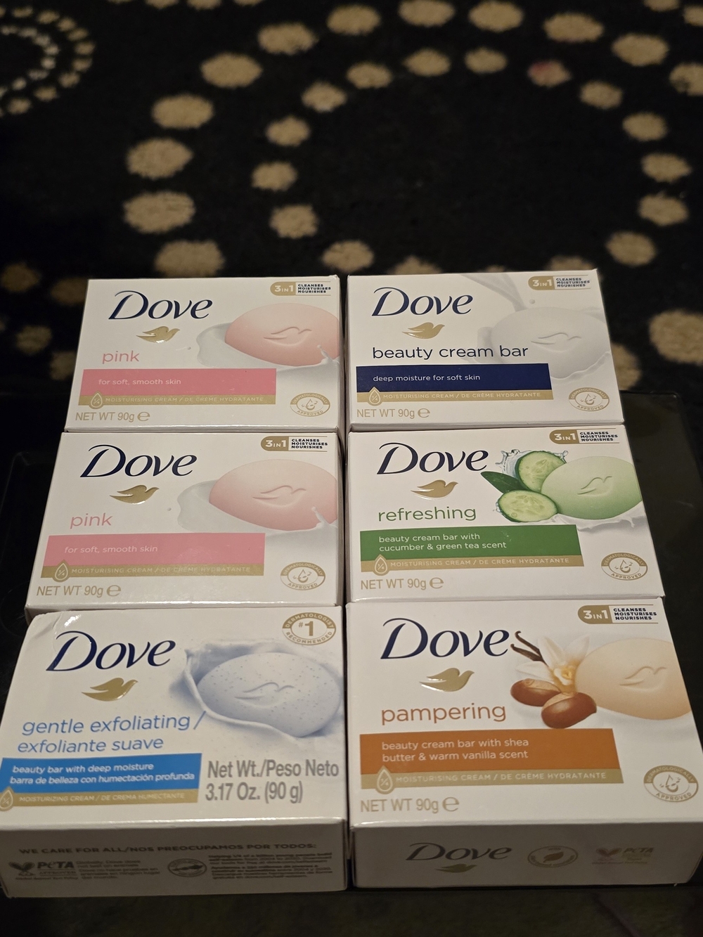 DOVE 6 PACK Beauty Cream Bar - Moisturizing Skincare Soap